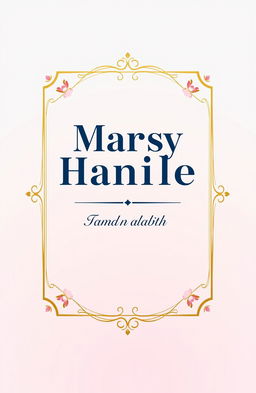 A beautifully designed cover page featuring a modern minimalist aesthetic