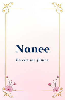 A beautifully designed cover page featuring a modern minimalist aesthetic
