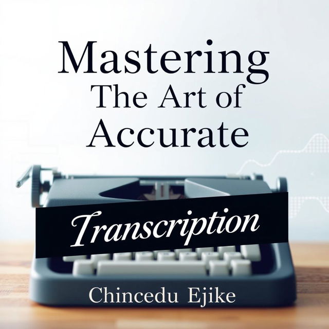 A professionally designed eBook cover for 'Mastering The Art Of Accurate Transcription' by Chinedu Ejike