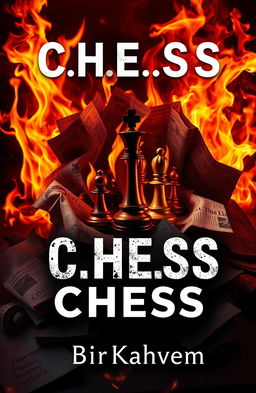 A dynamic and intense book cover design for the novel 'C