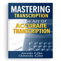 An eBook cover design for "Mastering The Art Of Accurate Transcription" written by Chinedu Ejike