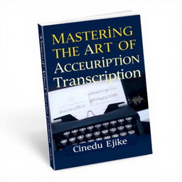 An eBook cover design for "Mastering The Art Of Accurate Transcription" written by Chinedu Ejike
