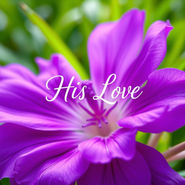 A beautiful and vibrant purple flower in full bloom, delicately detailed with soft, velvety petals and intricate patterns