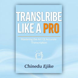 An ebook cover design featuring the title 'TRANSCRIBE LIKE A PRO' in bold, modern typography