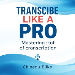 An ebook cover design featuring the title 'TRANSCRIBE LIKE A PRO' in bold, modern typography