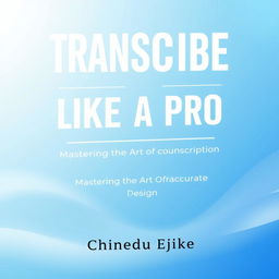 An ebook cover design featuring the title 'TRANSCRIBE LIKE A PRO' in bold, modern typography