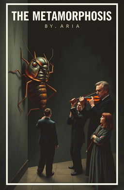 A book cover design for 'The Metamorphosis' by Franz Kafka