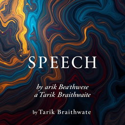 A visually stunning cover for a poetry book titled 'SPEECH' by Tarik Braithwaite