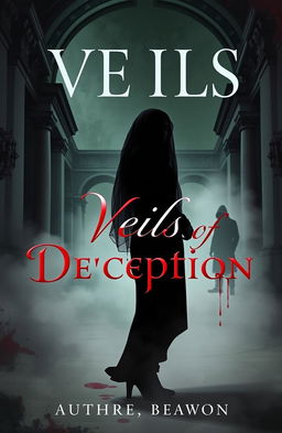 A book cover design for 'Veils of Deception