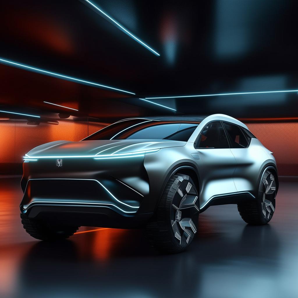 A cutting-edge, futuristic SUV reflecting state-of-the-art technology and sleek aesthetic design.