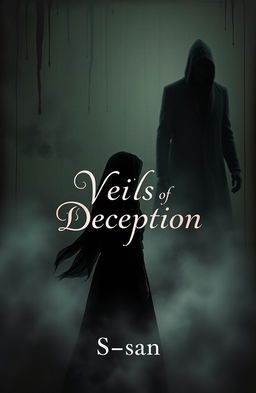 A standalone professional book cover design for 'Veils of Deception'
