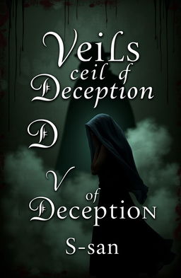 A standalone professional book cover design for 'Veils of Deception'