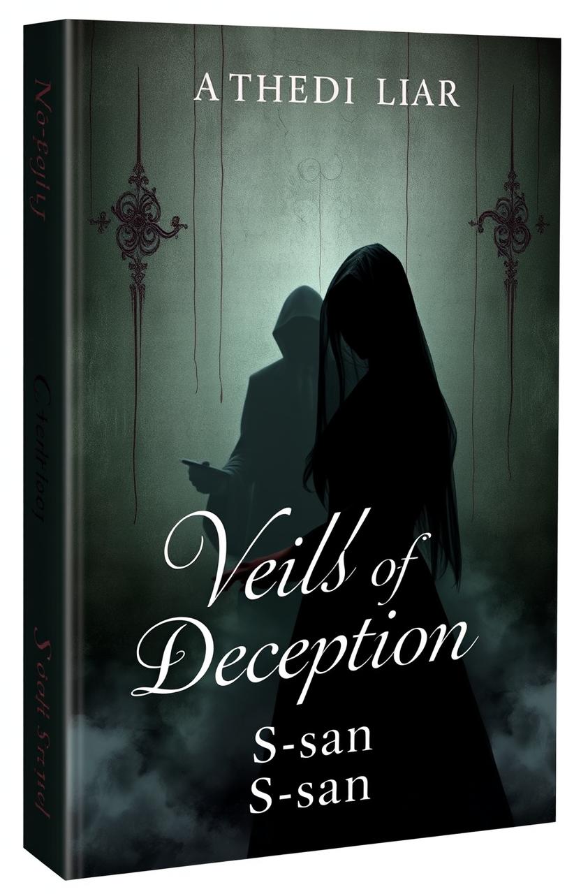 A standalone professional book cover design for 'Veils of Deception'