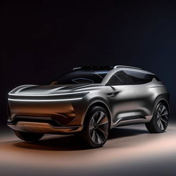 A cutting-edge, futuristic SUV reflecting state-of-the-art technology and sleek aesthetic design.