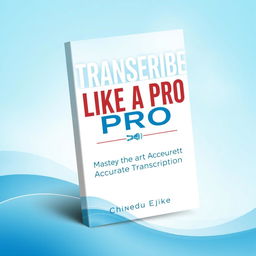 An ebook cover design featuring the title 'TRANSCRIBE LIKE A PRO' in bold, modern typography
