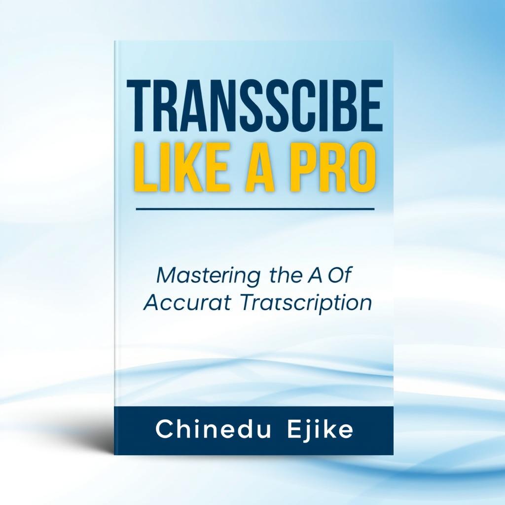 An ebook cover design featuring the title 'TRANSCRIBE LIKE A PRO' in bold, modern typography