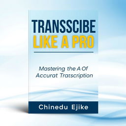 An ebook cover design featuring the title 'TRANSCRIBE LIKE A PRO' in bold, modern typography