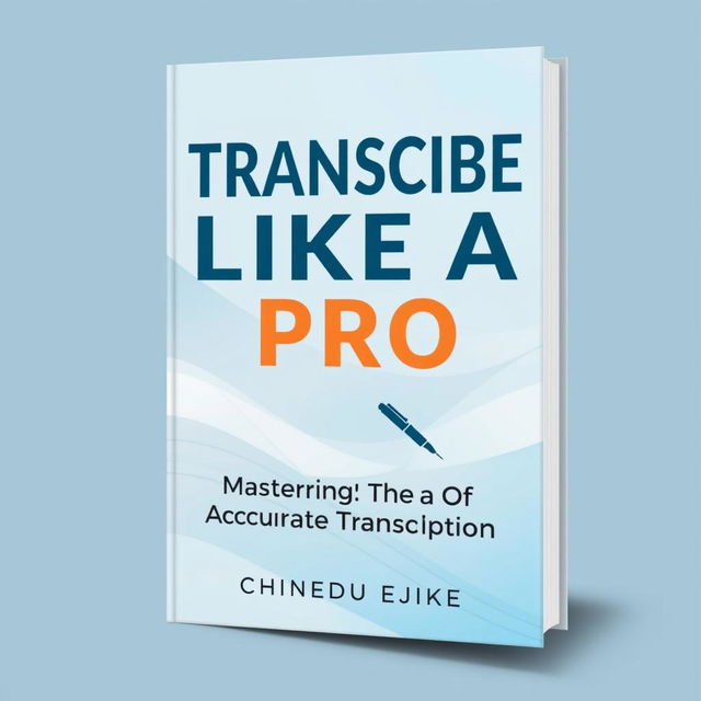 An ebook cover design featuring the title 'TRANSCRIBE LIKE A PRO' in bold, modern typography