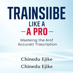 An ebook cover design featuring the title 'TRANSCRIBE LIKE A PRO' in bold, modern typography
