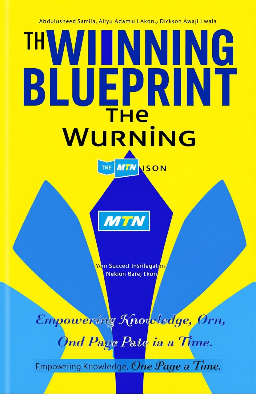 A vibrant book cover titled 'The Winning Blueprint' featuring a bright yellow background that conveys energy and positivity