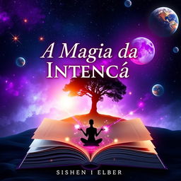 An eBook cover for 'A Magia da Intenção: Como Usar a Lei da Atração para Mudar Sua Vida'