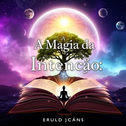 An eBook cover for 'A Magia da Intenção: Como Usar a Lei da Atração para Mudar Sua Vida'