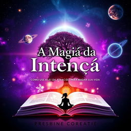 An eBook cover for 'A Magia da Intenção: Como Usar a Lei da Atração para Mudar Sua Vida'