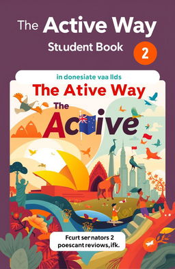 An engaging book cover design for "The Active Way Student Book Intermediate 2: General English for Adults"