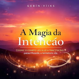 A captivating ebook cover for the title 'A Magia da Intenção: Como Usar a Lei da Atração para Mudar Sua Vida'