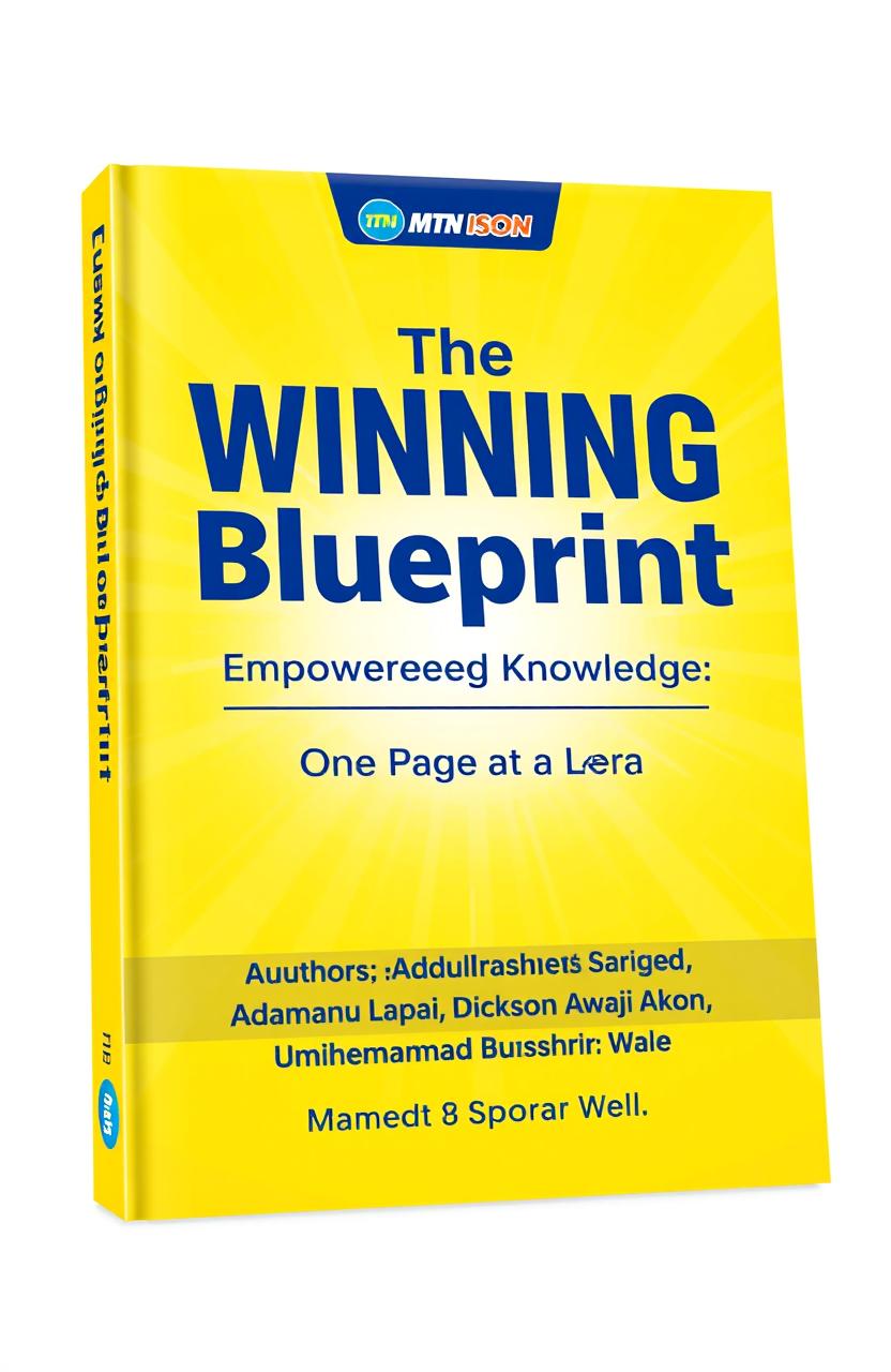 A modern and vibrant book cover design for 'The Winning Blueprint'