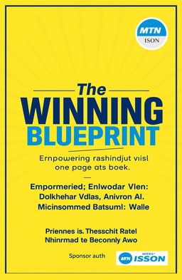 A modern and vibrant book cover design for 'The Winning Blueprint'