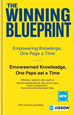 A vivid and energetic book cover design titled 'The Winning Blueprint'