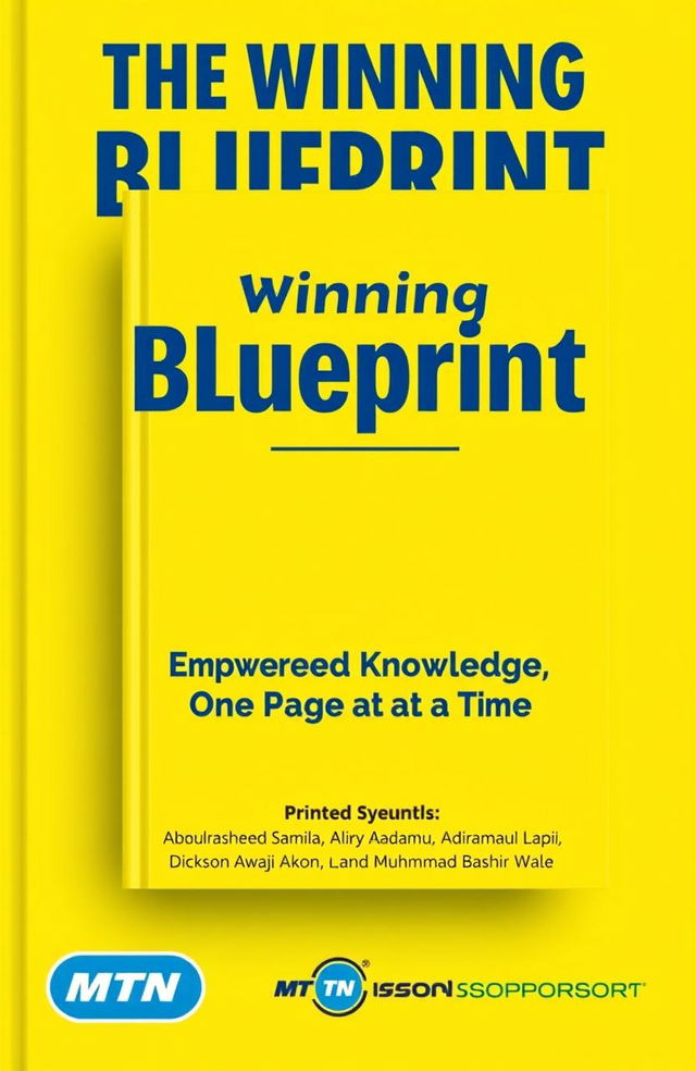 A vivid and energetic book cover design titled 'The Winning Blueprint'