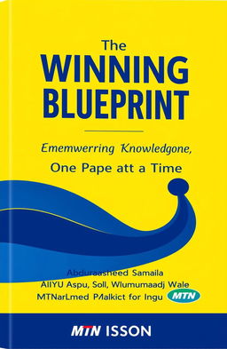 A vivid and energetic book cover design titled 'The Winning Blueprint'