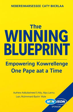 A vivid and energetic book cover design titled 'The Winning Blueprint'