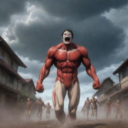 In a miraculous turn of events, the Colossal Titan disappears without a trace, leaving the villagers rejoicing. The stormy scene transforms into one of joy and relief as the villagers celebrate their unexpected deliverance.