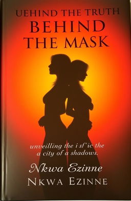 A captivating book cover titled 'BEHIND THE MASK' prominently displayed at the top, with elegant typography