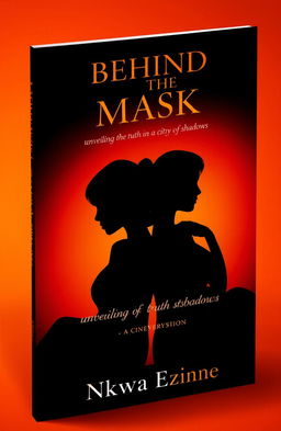 A captivating book cover titled 'BEHIND THE MASK' prominently displayed at the top, with elegant typography