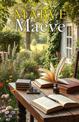 A photorealistic book cover for a period drama titled 'Maeve'
