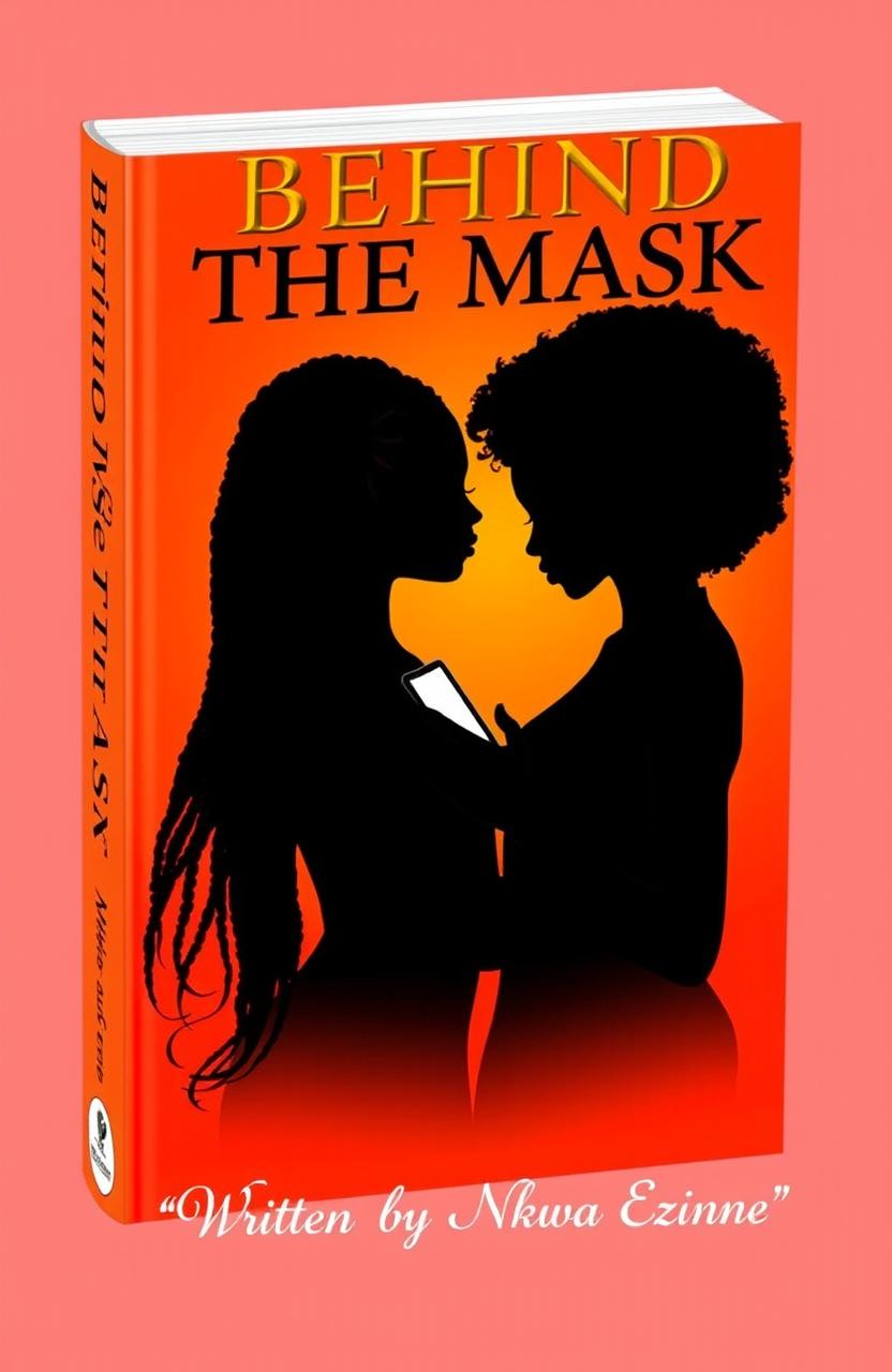 A captivating book cover featuring the title "BEHIND THE MASK" prominently displayed at the top in bold, artistic font