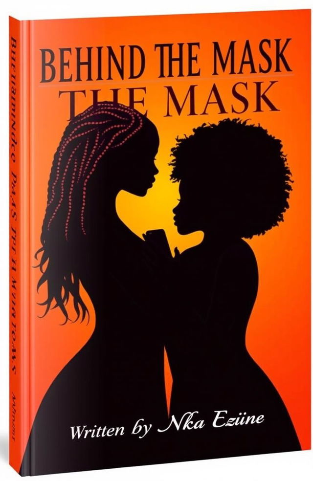 A captivating book cover featuring the title "BEHIND THE MASK" prominently displayed at the top in bold, artistic font