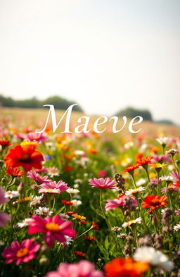 A photorealistic book cover for a novel titled 'Maeve'