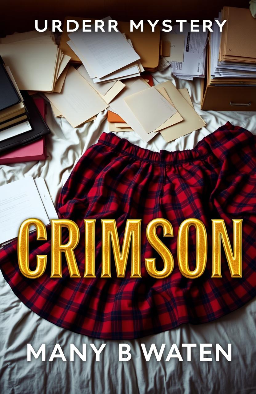 A book cover for a murder mystery titled 'Crimson'