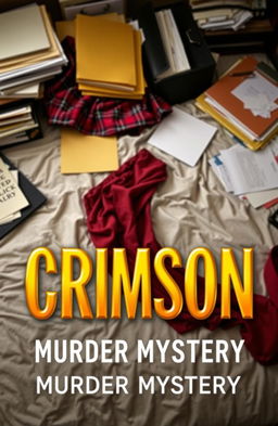 A book cover for a murder mystery titled 'Crimson'