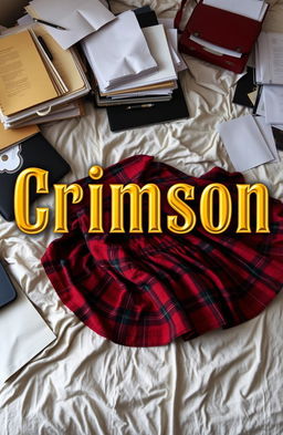 A book cover for a murder mystery titled 'Crimson'