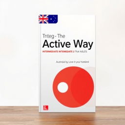 A simple and elegant book cover design for "The Active Way Intermediate 2: English for Adults"
