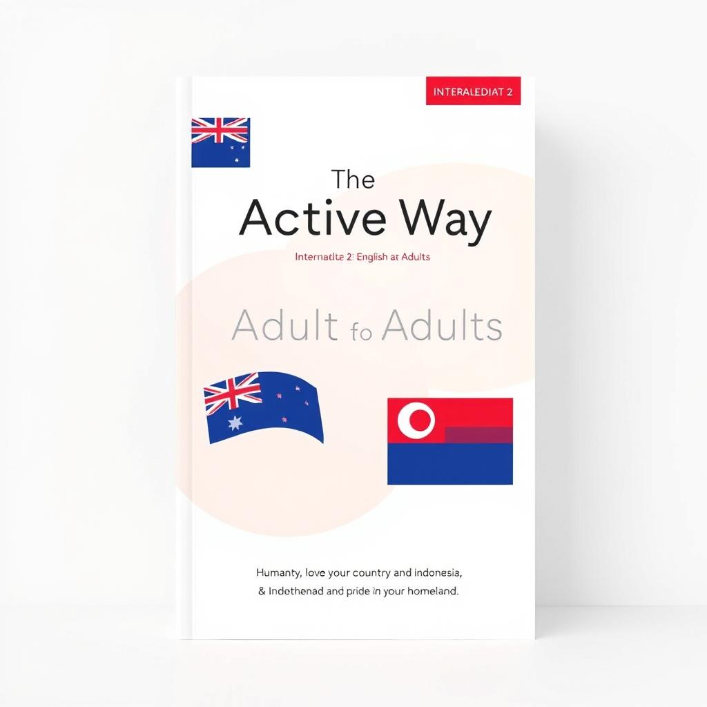 A simple and elegant book cover design for "The Active Way Intermediate 2: English for Adults"