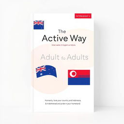 A simple and elegant book cover design for "The Active Way Intermediate 2: English for Adults"