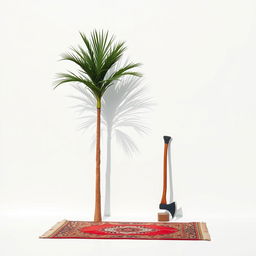A minimalistic scene featuring a crisp white background