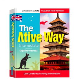 A visually striking book cover design for "The Active Way Intermediate 2: English for Adults"